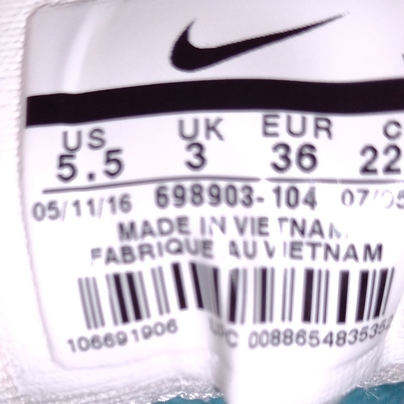 Nike Air Max Clear Water Running Sneakers White Shoes 698903-104 Womens Size-5.5 - Picture 5 of 12